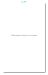 Blank Perf Paper (8.5 x 14") (different perf configurations available)