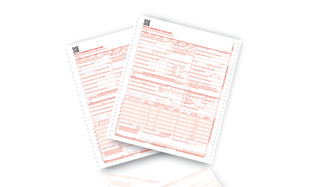 790-0118QR  (CMS-1500 Double Ply Continuous Form) 1,000 / case